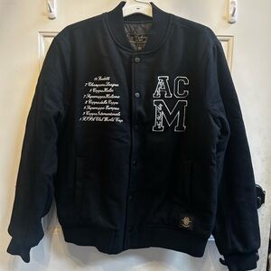 AC Milan 1899 Black wool blend varsity Jacket Sz L